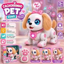 Cachorrinho Pet Menina Robo Som Luz E Movimento Cachorrinho Pet Menina Robo Som Luz E Movimento