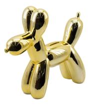 Cachorro Balão Dourado Cofre Porta Moeda 21.5cm - Taimes