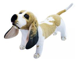 Cachorro Basset Hound Realista Em Pé 40cm Fofy Toys Original