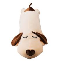 Cachorro Bege Comprido Deitado Dormindo 74cm - Pelúcia