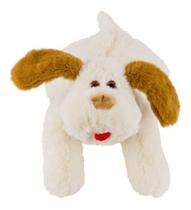 Cachorro Branco Brincando 31cm - Pelúcia