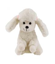 Cachorro Branco Poodle Laços Sentado 25cm - Pelúcia