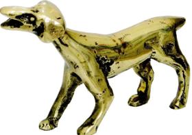 Cachorro Caçador Em Bronze Magnífico Maravilhoso Amigo Belo