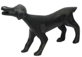 Cachorro Caçador Em Bronze Oxidado Magnífico Amigo Lindo Cachorro Caçador Em Bronze Oxidado Magnífico Amigo Lindo