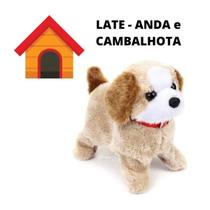 Cachorro Cachorrinho Pelúcia Pula Anda Late Brinquedo Pilha