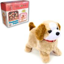 Cachorro Cachorrinho Pula Anda Brinquedo Pelúcia Late