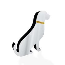 Cachorro Coleira Em Mdf Decoryou - Ref 316 Prata