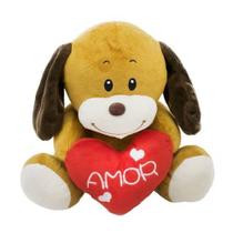 Cachorro Coração Amor 28cm - Pelúcia