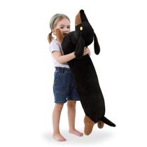 Cachorro de pelúcia Dachshund 36 pol/90 cm - preto