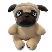 Cachorro de Pelúcia Pug Olhos Grandes - Bege - 33cm - 1 unidade - Rizzo