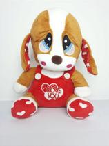 Cachorro Declarante Amoroso Marrom de Pelúcia 26 cm - B3991-26