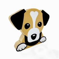 Cachorro Fox Madeira Decoryou - Ref 312 - 17,9 x 20,2 cm