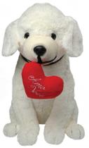 Cachorro Labrador De Pelúcia Com Coração 53Cm - Lovely Toys