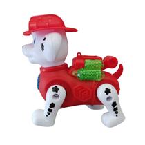 Cachorro Marshall Patrulha Canina que Anda Tem Som e Luz LED com pilhas
