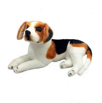 Cachorro Pelúcia Beagle Deitado 42 Cm