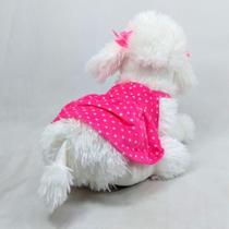Cachorro Pelúcia Poodle Branco 33 Cm C. Roupinha - Fofy Toys