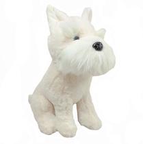Cachorro Pelúcia Schnauzer Branco 30 Cm Cachorro Pelúcia Schnauzer Branco 30 Cm