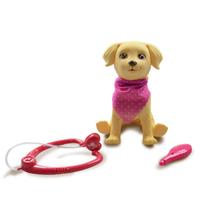 Cachorro Pet Da Barbie Veterinária Pupee Licenciada Mattel Cachorrinho Articulado Com Estetoscópio E Acessórios