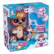 Cachorro Pet Love Come E Faz Caquinha 25cm Marrom 2415 - Cotiplás Cachorro Pet Love Come E Faz Caquinha 25cm Marrom 2415 - Cotiplás