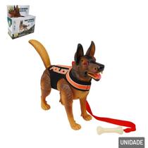 Cachorro Policial à Pilha com Movimento LUZ e Som - Tudo em Caixa Cachorro Policial à Pilha com Movimento LUZ e Som - Tudo em Caixa