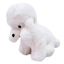 Cachorro Poodle Branco 21Cm - Pelúcia