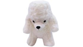 Cachorro Poodle Branco 25cm - Pelúcia