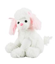 Cachorro Poodle Branco Sentado 20Cm - Pelúcia