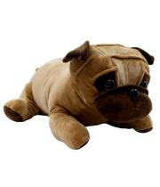 Cachorro Pug De Pelúcia Deitado 46 Cm Marrom Fofy Toys