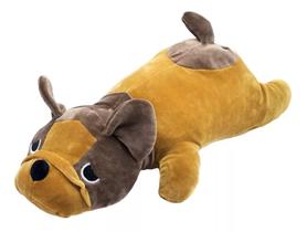Cachorro Pug Francês Marrom Deitado 45cm - Pelúcia - Fofy Toys