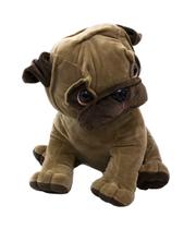 Cachorro Pug Marrom Sentado 15cm Pelúcia