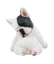 Cachorro Pug ou Bulldog Francês Dormindo 12cm Animais Resina