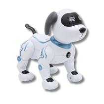 Cachorro Robô Branco Com Controle Remoto Bateria USB Zippy Toys