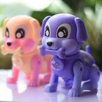 Cachorro Robô com osso Brinquedo Infantil elétronico com Som Luz e Movimento - Toys