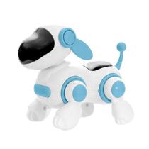 Cachorro Robô Face Digital Brinquedo Infantil Anda Luz E Som