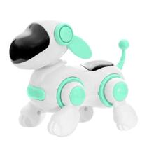 Cachorro Robô Face Digital Brinquedo Infantil Anda Luz E Som