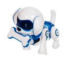 Cachorro Robô Inteligente Touch Rock Dog Emoções Canta Dança Cor:Azul