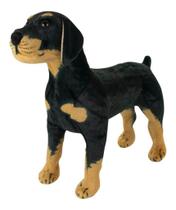 Cachorro Rottweiler Realista 55Cm - Pelúcia