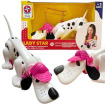 Cachorro Xereta Lady Star Coleira Puxar Brinquedo Infantil