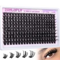 Cachos de cílios zanlufly Wispy Volume 200 unidades D-Curly 10-18 mm