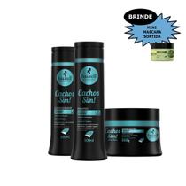 Cachos Sim Haskell Kit 300ml Shamp Cond Masc Mimo