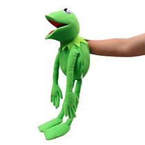 Caco Frog Hand Puppet, Frog Plush, The Muppets Show, Soft Frog Puppet Doll Adequado para Role Play -Green, 24 Polegadas