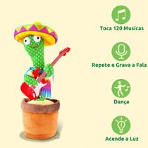 Cacto Dançante E Falante Toca Música Repete A Fala Brinquedo