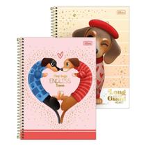 Cad. Espiral Tilibra Universitário Brownie Dog - Capa Dura 16 Matérias 256 Flh - Emb. c/ 2 UN. (SORTDS)