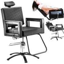 Cad square recl 3770 rpp black encosto reclinavel pé estrela
