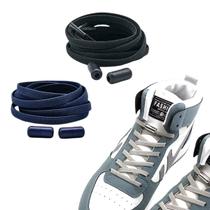 Cadarço Cordão Elástico Com Fecho De Rosquear Sem Amarrar 2 Pares