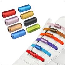 Cadarço Elástico Achatado 6mm Sem Laço Fecho Cápsula Cores