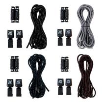 Cadarço Elástico HUPI LACES Corrida Colorido - Kit 04 Pares