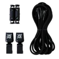 Cadarço Elastico HUPI Laces Preto Liso Cadarço Elastico HUPI Laces Preto Liso