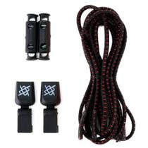 Cadarço Elastico HUPI Laces Preto Risca Vermelho Cadarço Elastico HUPI Laces Preto Risca Vermelho