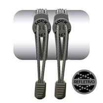 Cadarço Elástico Importado Refletivo Lock Laces Cinza Cadarço Elástico Importado Refletivo Lock Laces Cinza